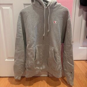 Champion Gray Logo Hoodie for Men
